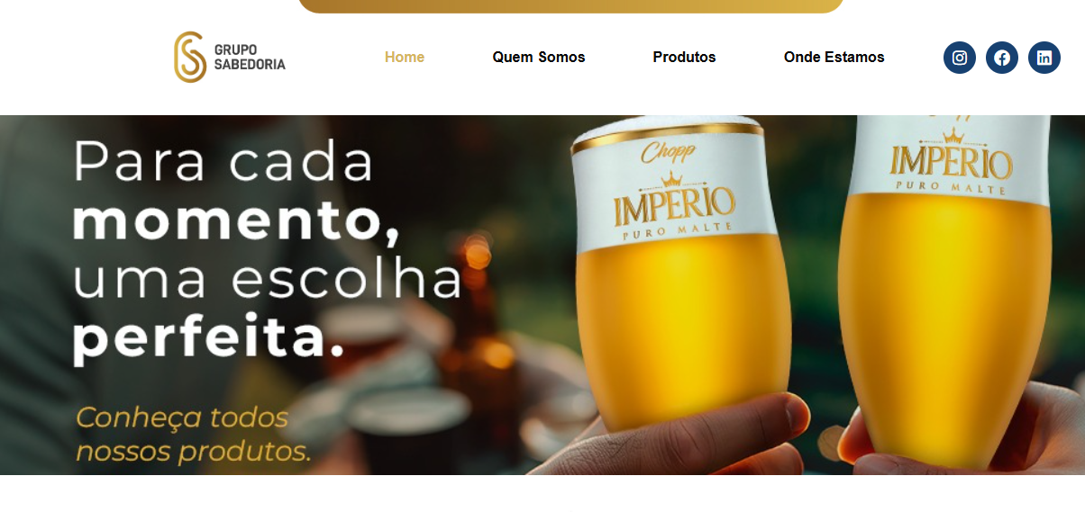 Projeto Grupo Sabedoria — Bebidas / Institucional
